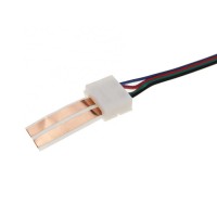 12mm Width 4 Pin Solderless Led Strip Corner Connector Flat Cable Connector Terminal With Wires